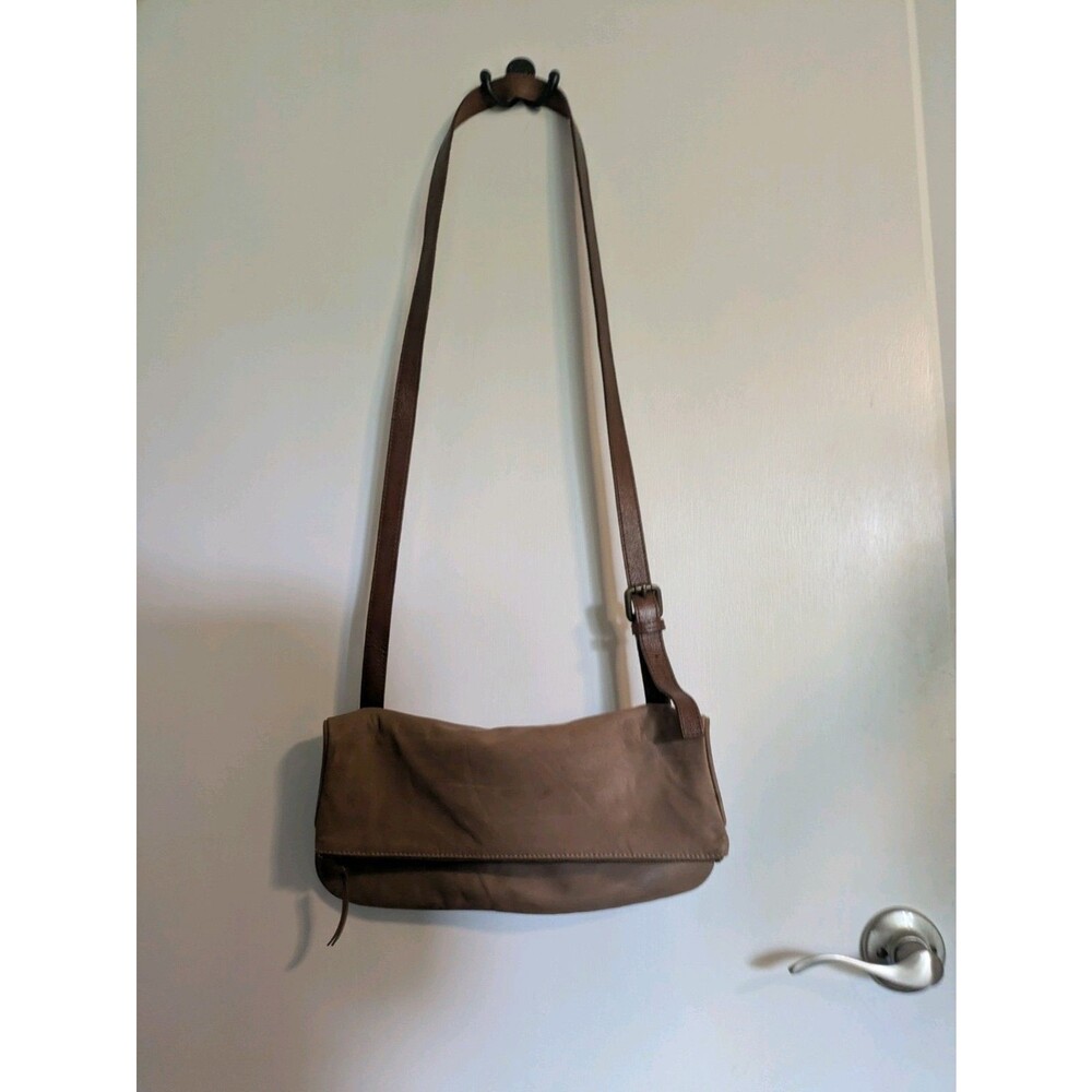 Acote Suede Purse  Bag Tan Women's Leather Handbag, Slight Wear Imperfections